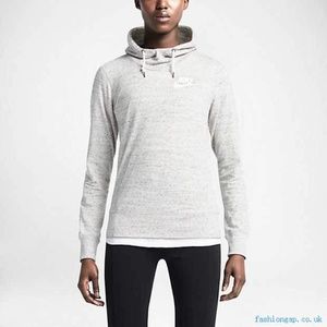 Nike Vintage Heathered Grey Thin Pullover Hoodie